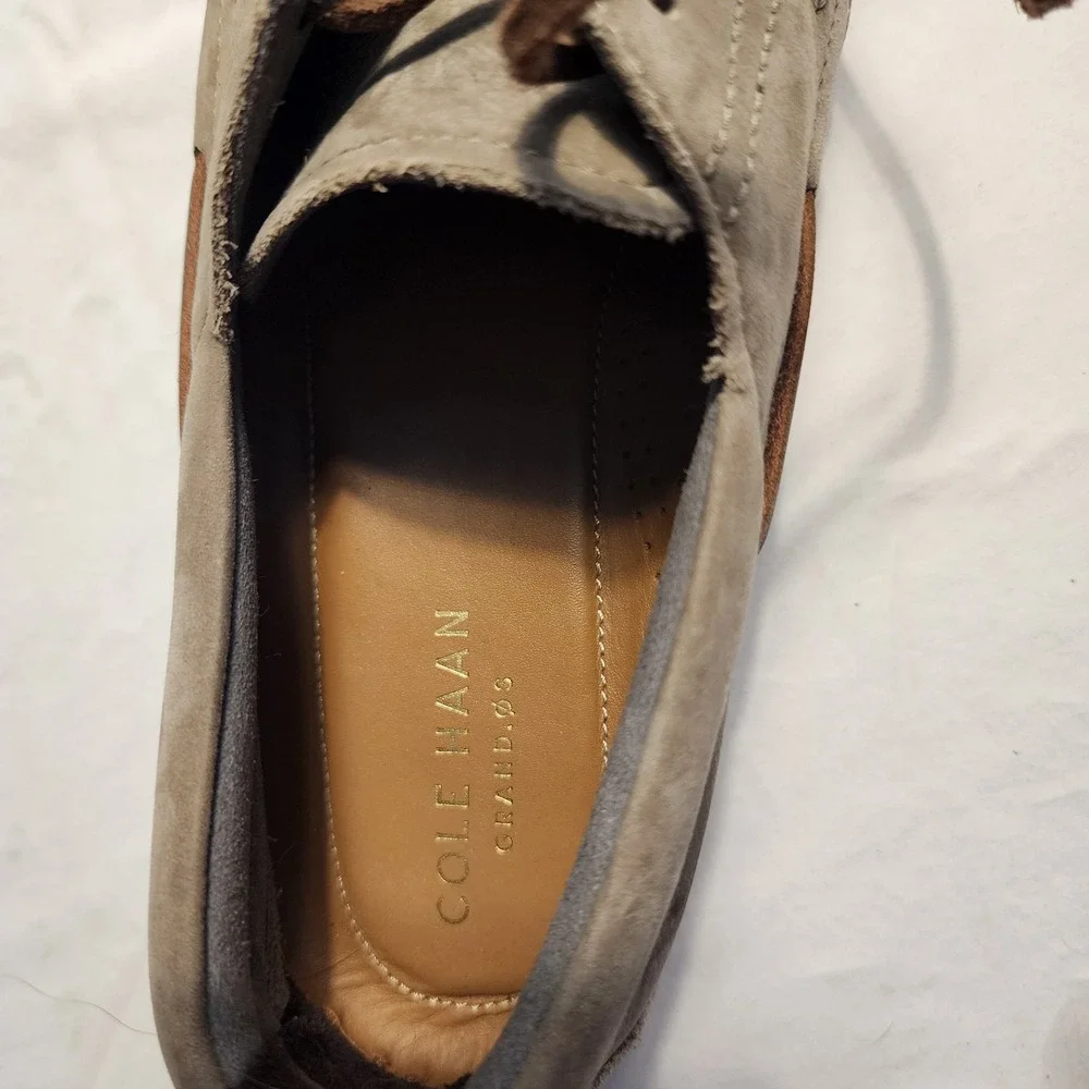 Cole Haan‎ Men's Suede Tan Deck Causal Shoes Size 9M Lace Up Sea Otter Boat Shoe